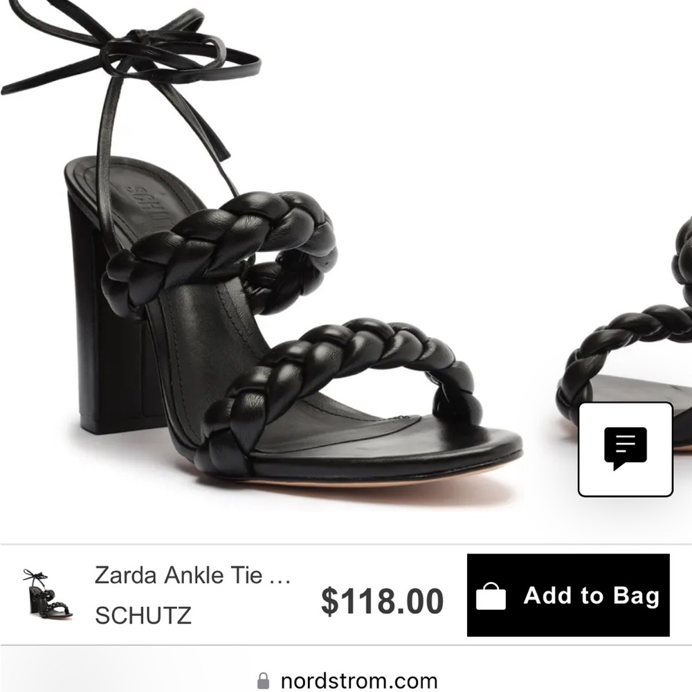 Schutz Zarda Ankle Tie Sandal